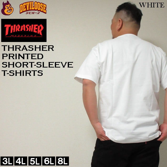 大きいサイズ メンズ THRASHER veins comp コットン 半袖 T