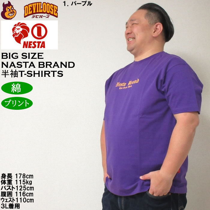 NESTA BRAND 天竺切替半袖Tシャツ | Japanese Big & Tall