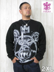 （大きいサイズ）ＭＩＳＨＫＡ（ミシカ）「ＯＶＥＲＳＩＺＥ　ＳＵＴＳ　ＭＯＰ」クルーネック　スウェットシャツ