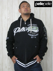 (大きいサイズ)ＰＥＬＬＥＰＥＬＬＥ（ペレペレ）「ＡＭＥＲＩＣＡＮＡ」ＺＩＰ　ＨＯＯＤＹ